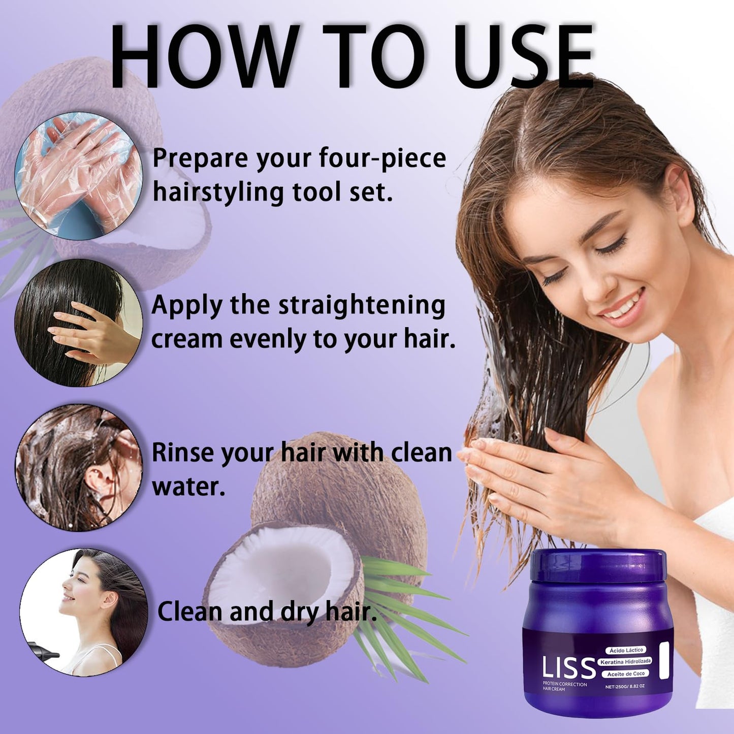 Lkdsoaf protein hair treatment jar with product texture display
