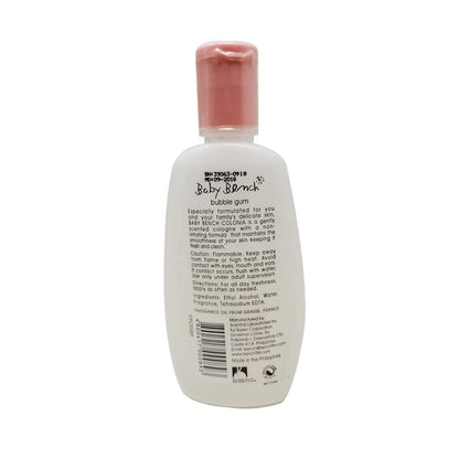 Small size travel friendly bottle of sweet bubble gum scented cologne for delicate skin