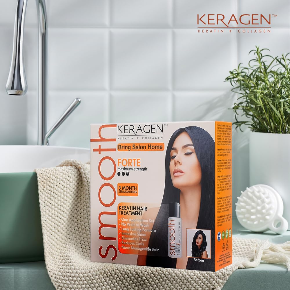 Packaging details of Keragen Brazilian Keratin Smoothing Treatment