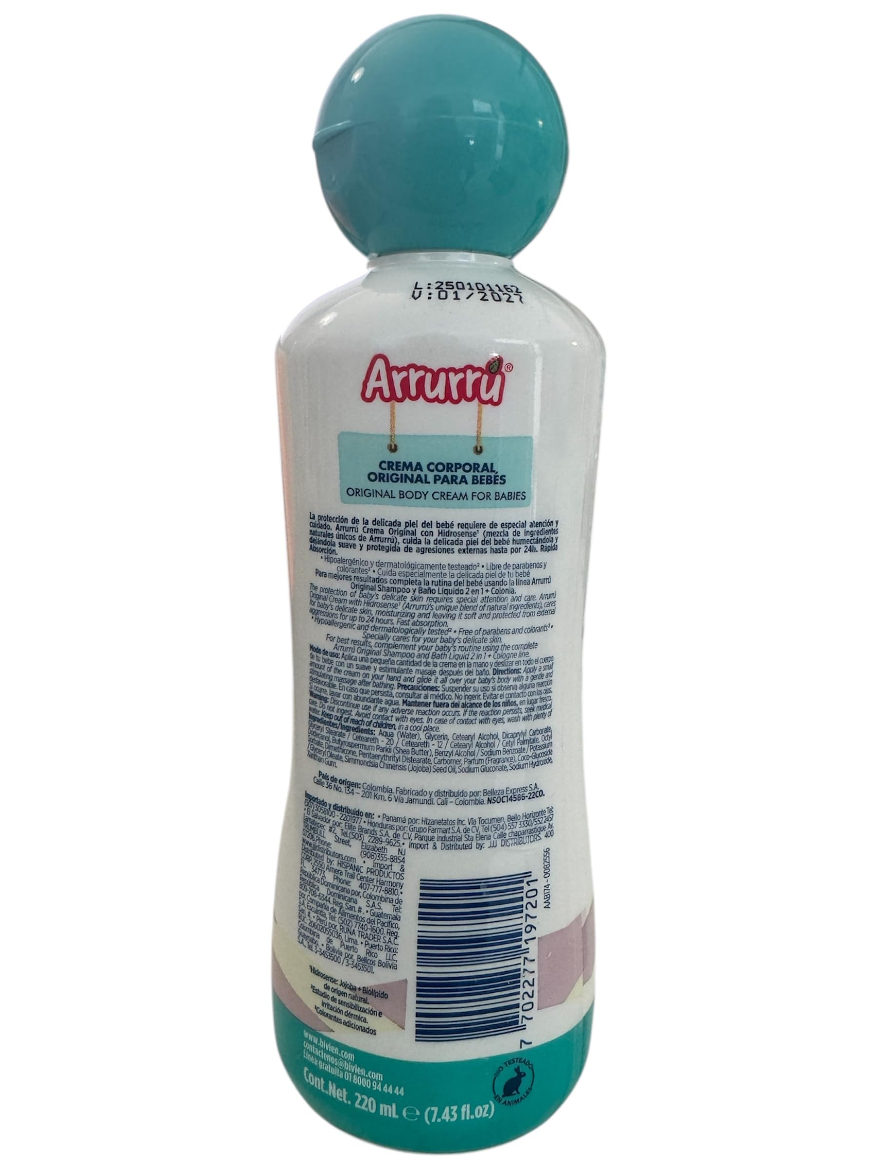 Imported Arrurru Naturals infant skincare set with product labels visible