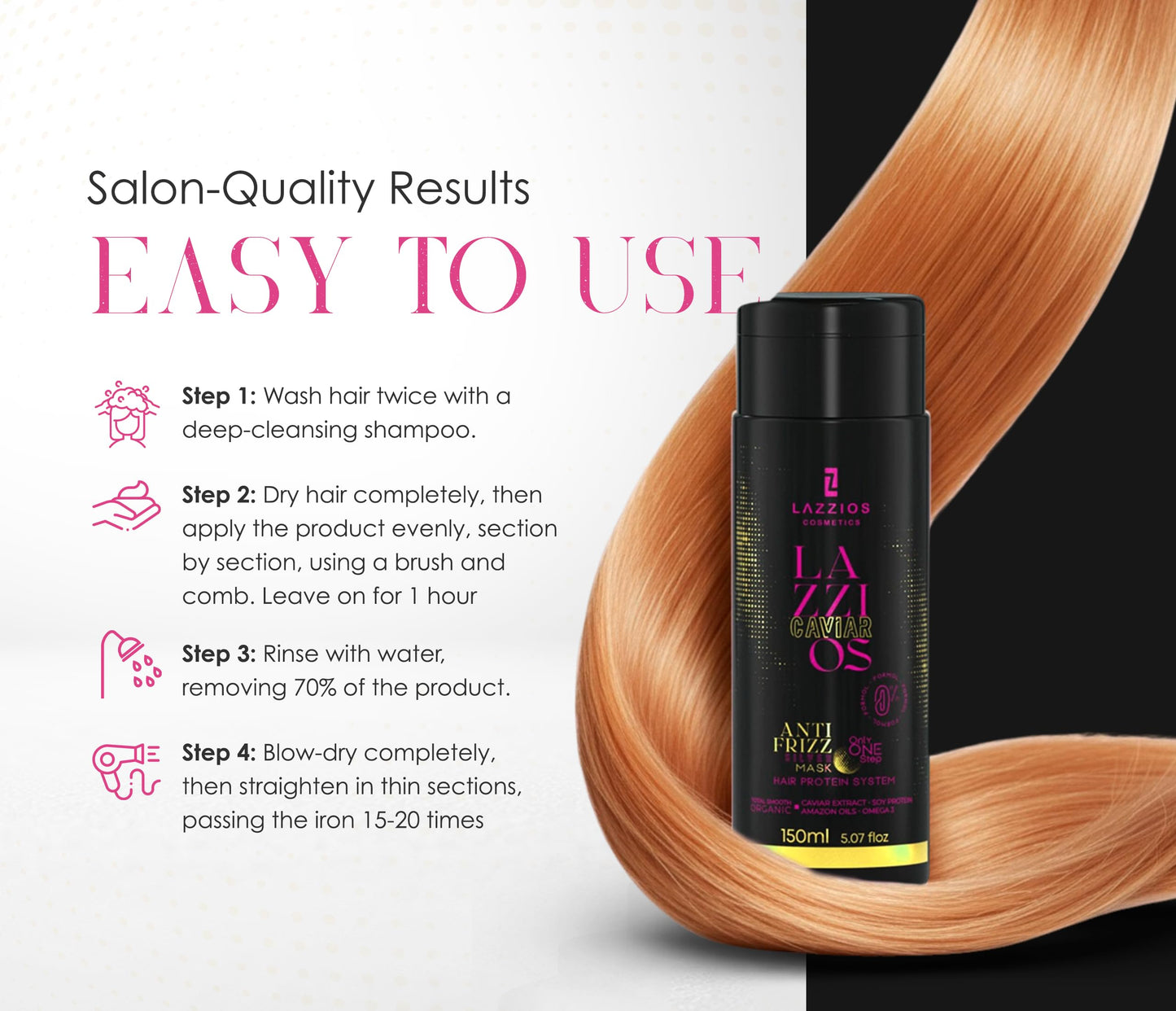 Professional hair smoothing treatment 120 milliliter size