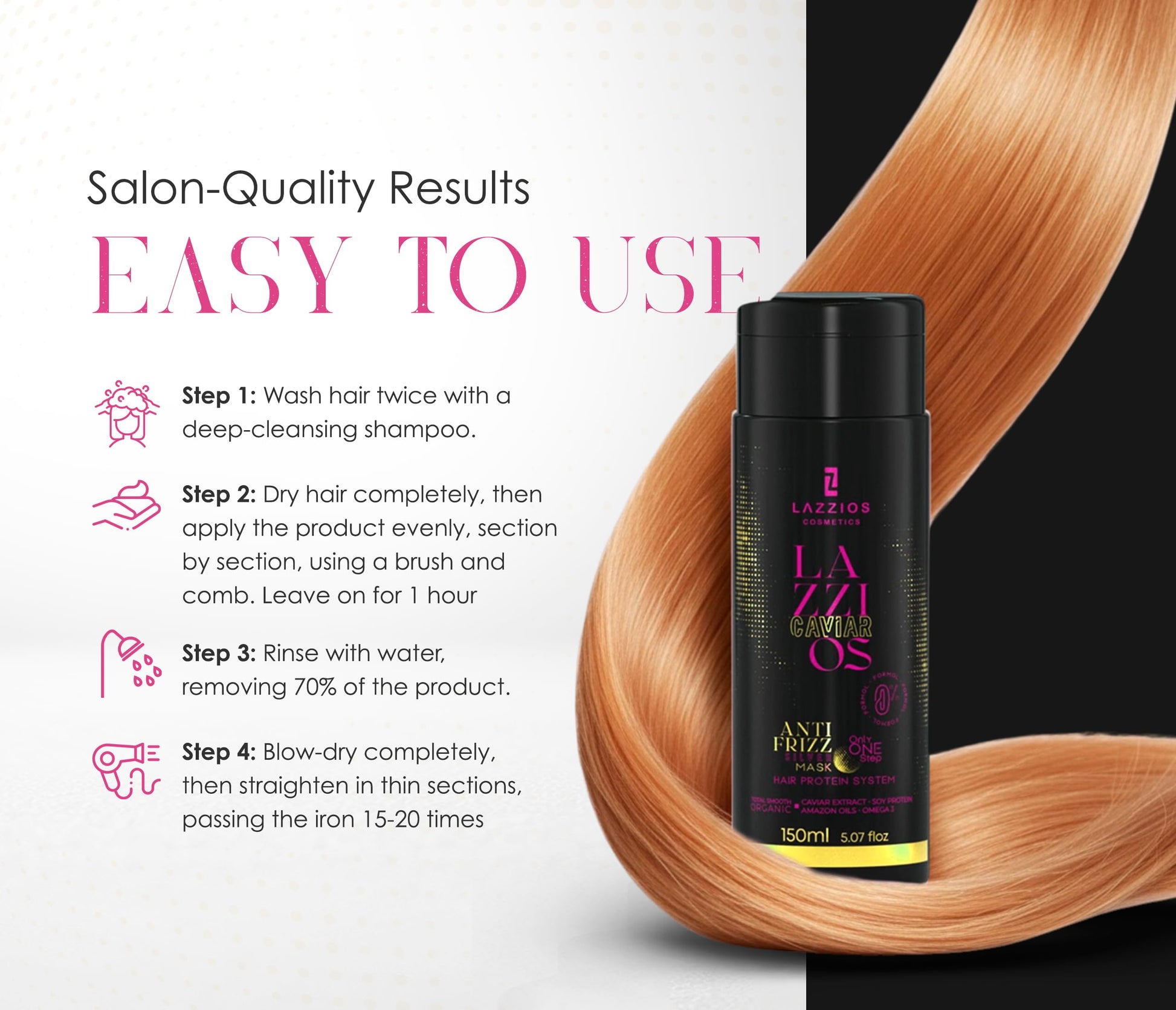 Professional hair smoothing treatment 120 milliliter size