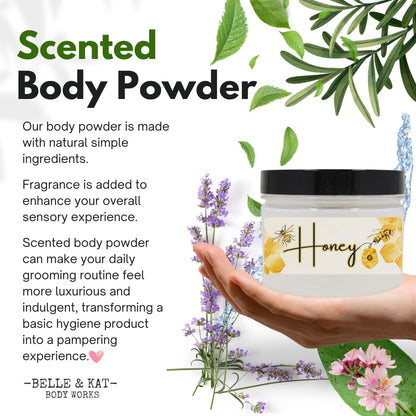 Finely milled USA body powder for moisture and sweat control