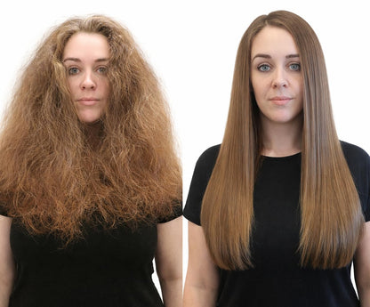 Keratin Research Gold Label bottle with oil blend ingredients