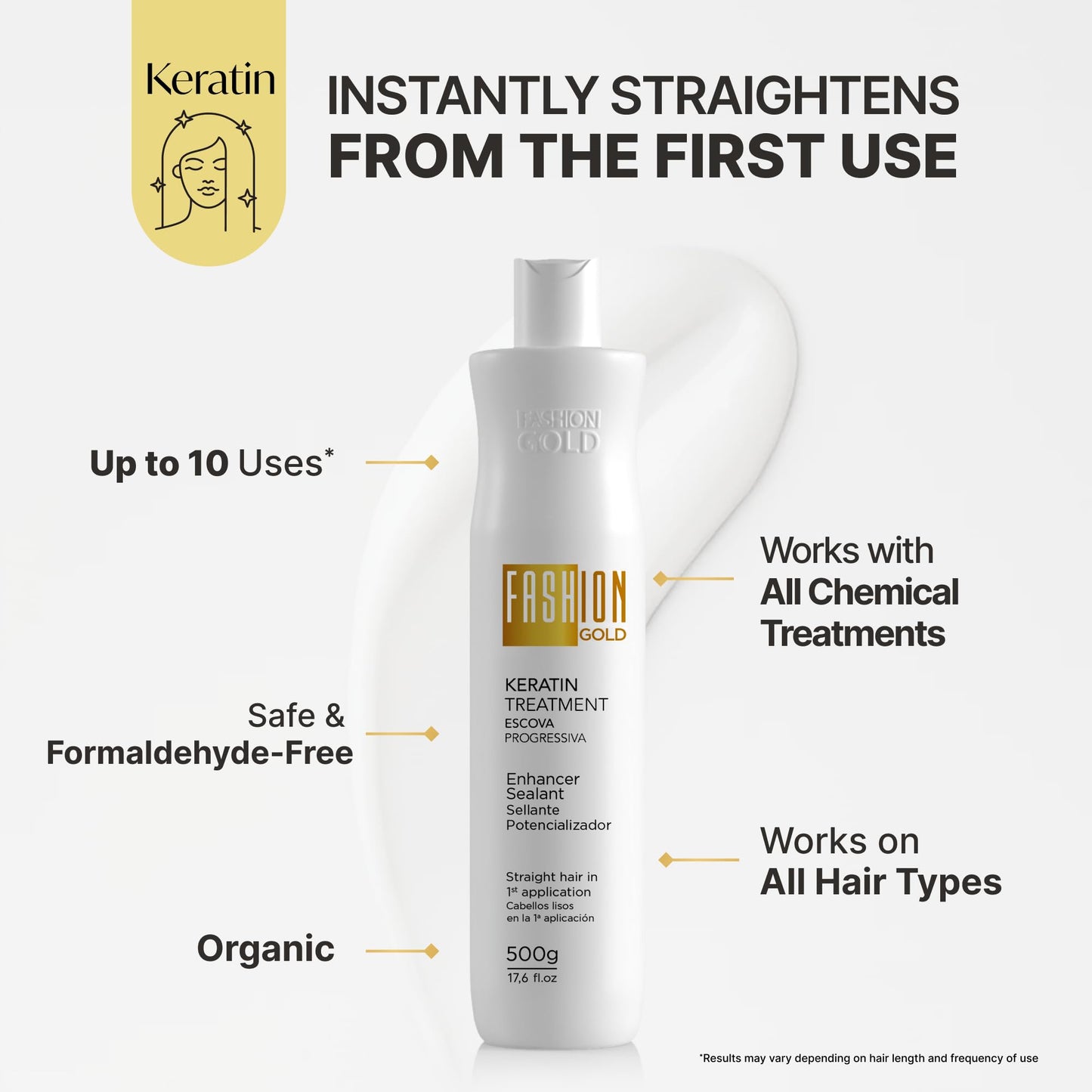 Fashion Gold hair botox treatment 500 gram container