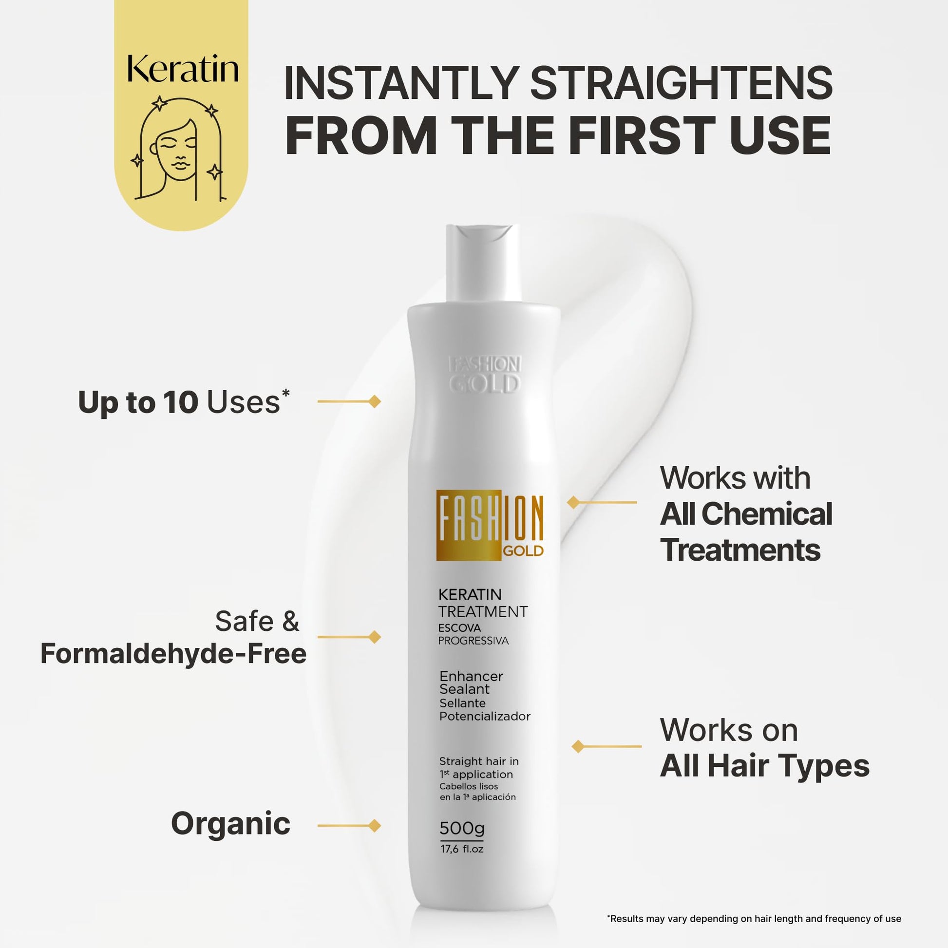 Fashion Gold hair botox treatment 500 gram container