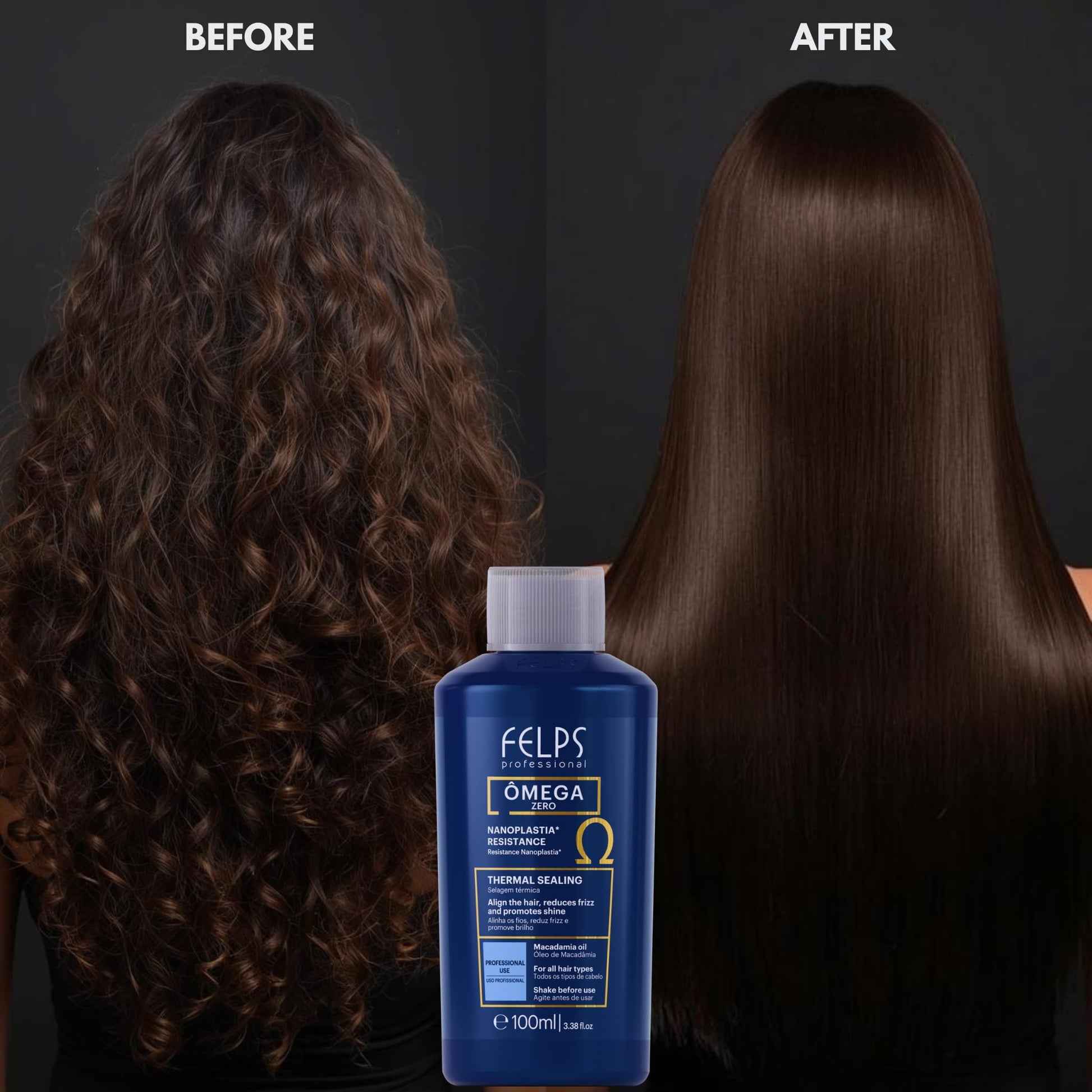 Felps Professional hair straightening treatment kit packaging