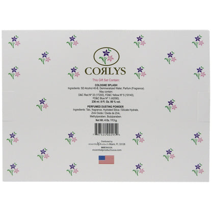 Alcohol free violet baby cologne liquid spray with matching body dusting powder puff