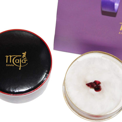 Imported Myrurgia Maja perfumed body talc with puff packaging dimensions view