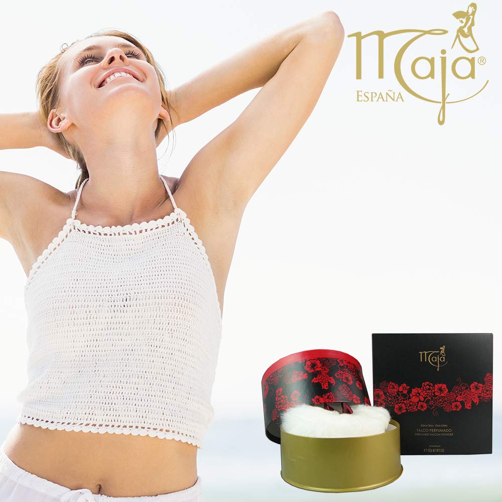 Myrurgia Maja vintage oriental spicy fragrance dusting powder for women lifestyle presentation