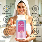 Sakura cherry blossom scented feminine powder for skin dryness and odor control.