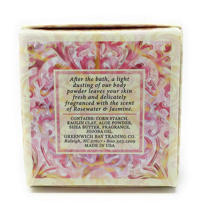 Side view of two pack Greenwich Bay botanical collection dusting powder four ounce boxes