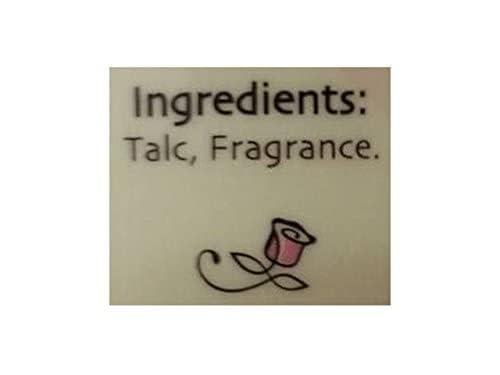 Enchanteur Romantic body powder bottle showcasing the Bulgarian Rose and White Jasmine scent description.