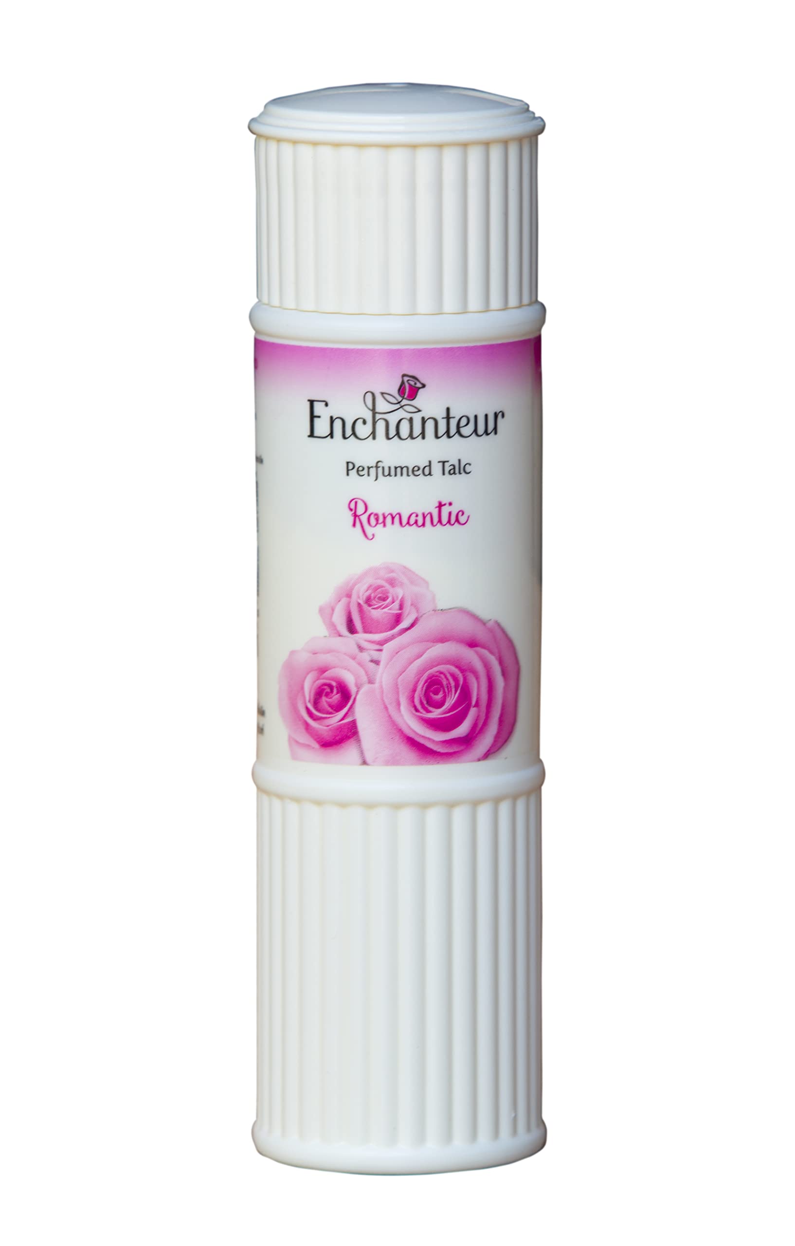 Enchanteur fine texture perfumed body powder showing the smooth application on skin.