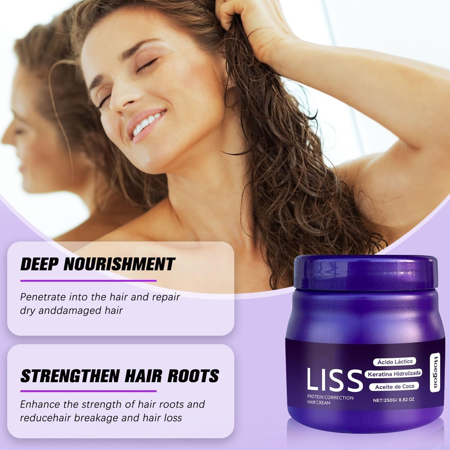 Texture of Liss Alisado formaldehyde-free hair cream