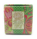 Greenwich Bay passion flower and olive oil body powder box opened showing soft puff