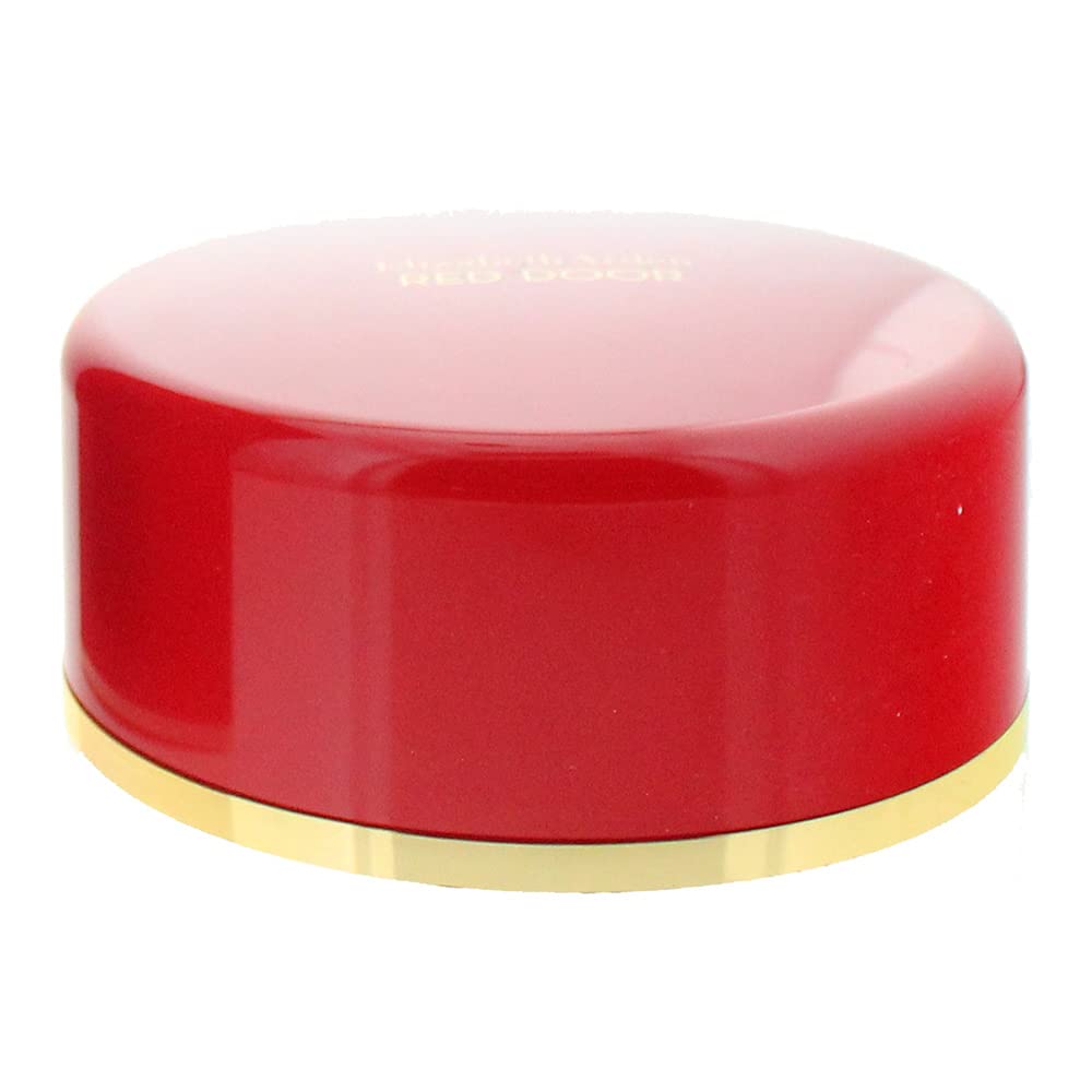 Authentic Red Door luxury body powder side panel details