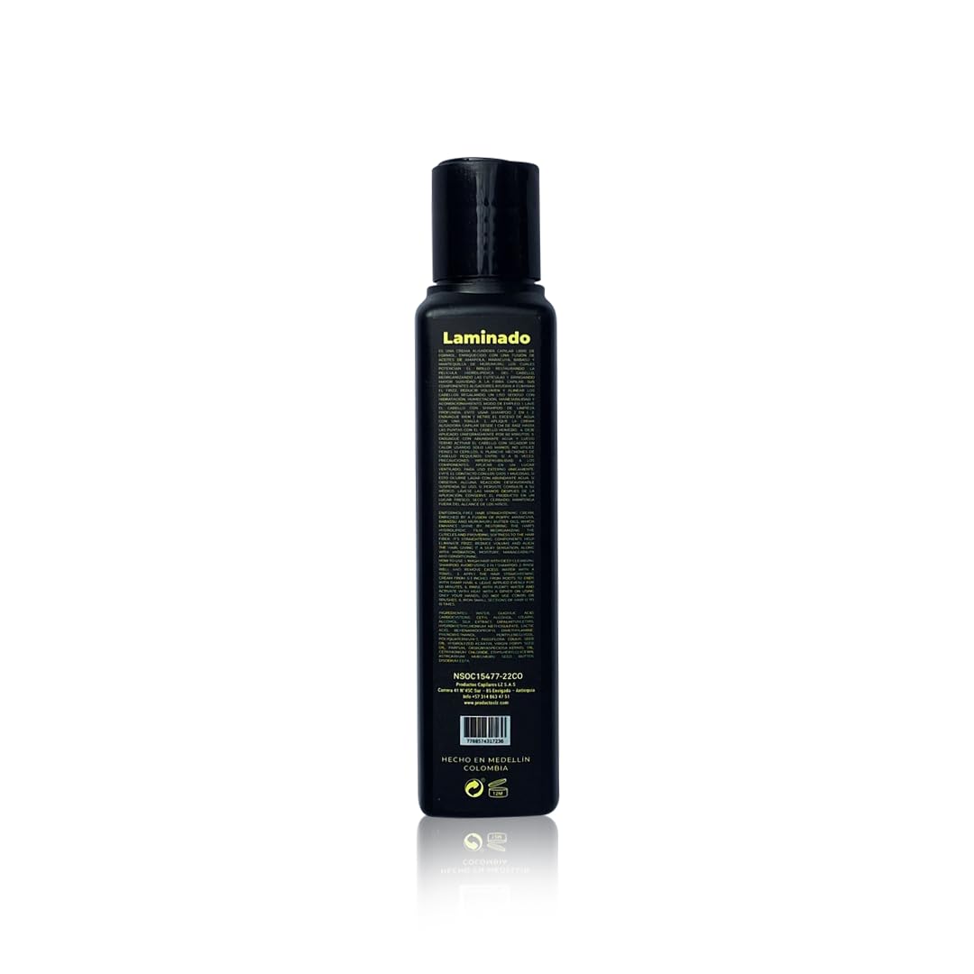 Lina Zapata hair lamination treatment bottle side profile
