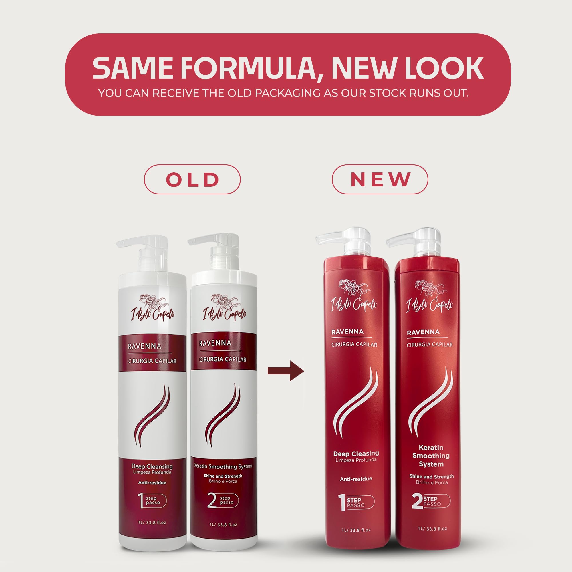 I Belli Capelli Ravenna professional hair treatment bottles