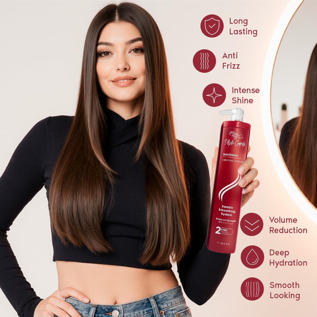 Back view of I Belli Capelli Ravenna keratin B-tox packaging