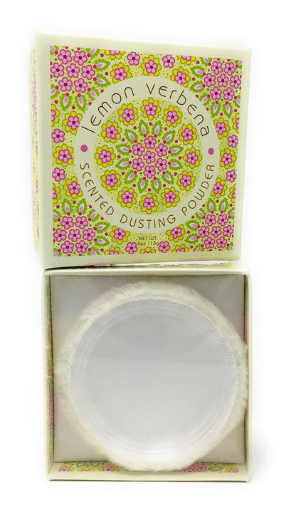 USA imported Greenwich Bay Lemon Verbena scented dusting powder in premium gift box
