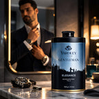 Yardley London Elegance deodorizing powder displaying the aromatic fougere product details