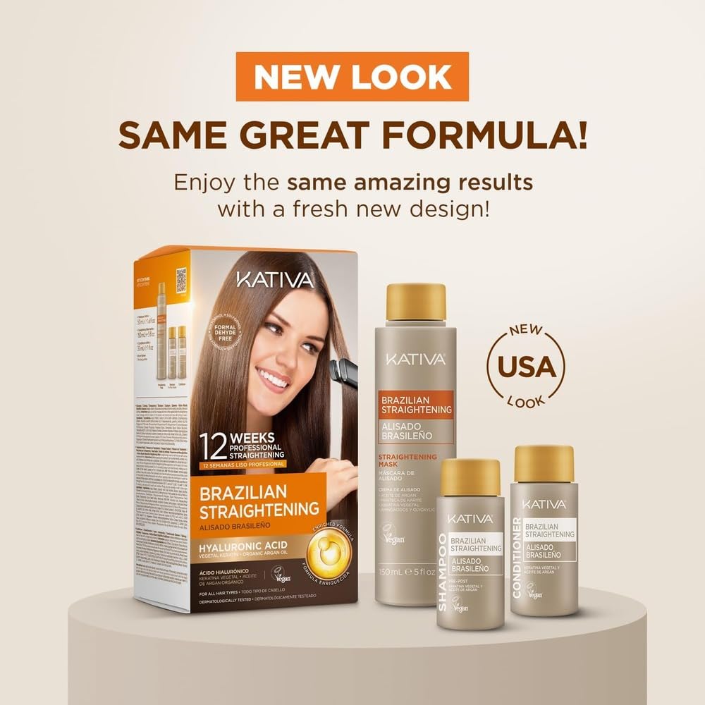 Kativa 12 weeks professional straightening kit packaging