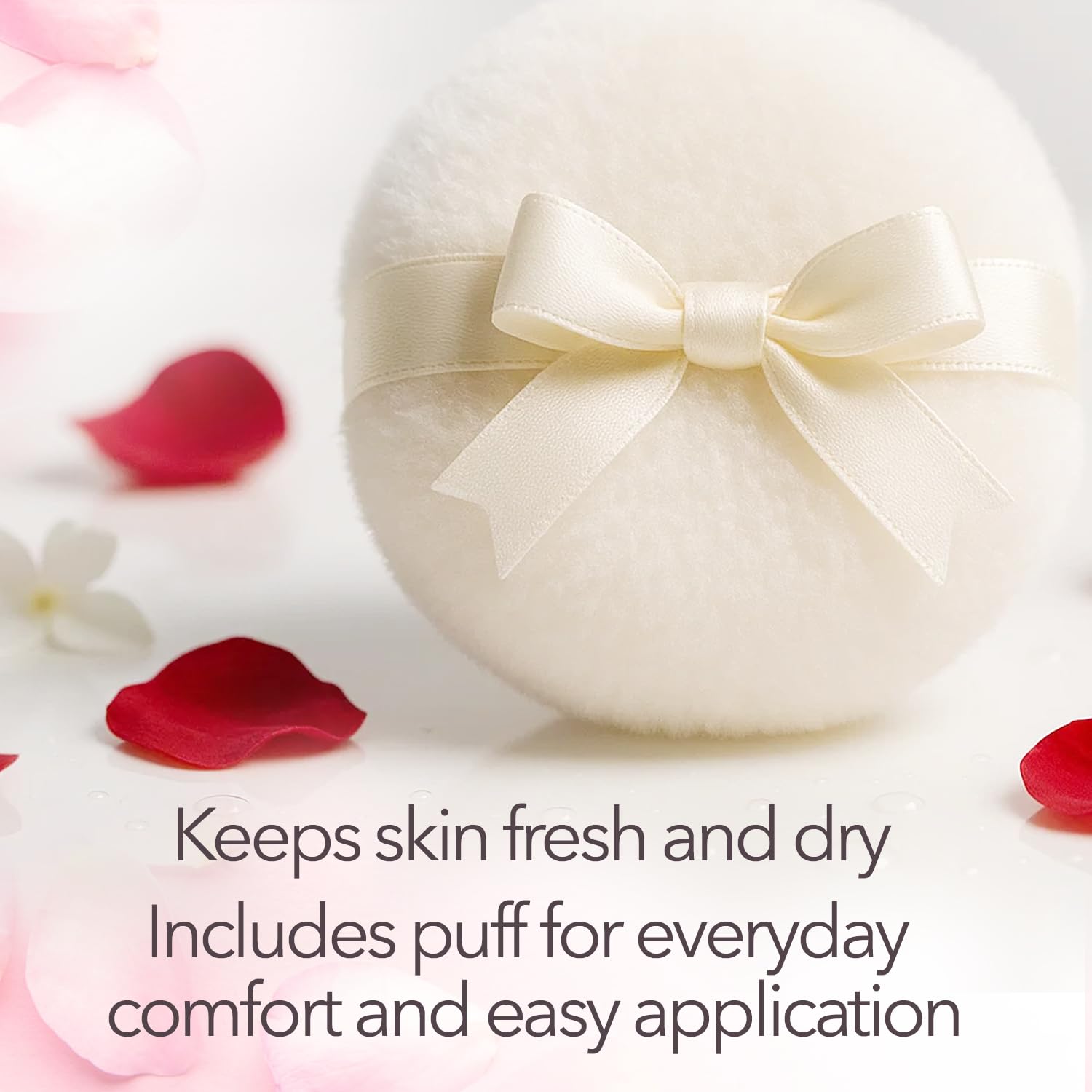 Finely milled smoothing body powder talc texturing close up