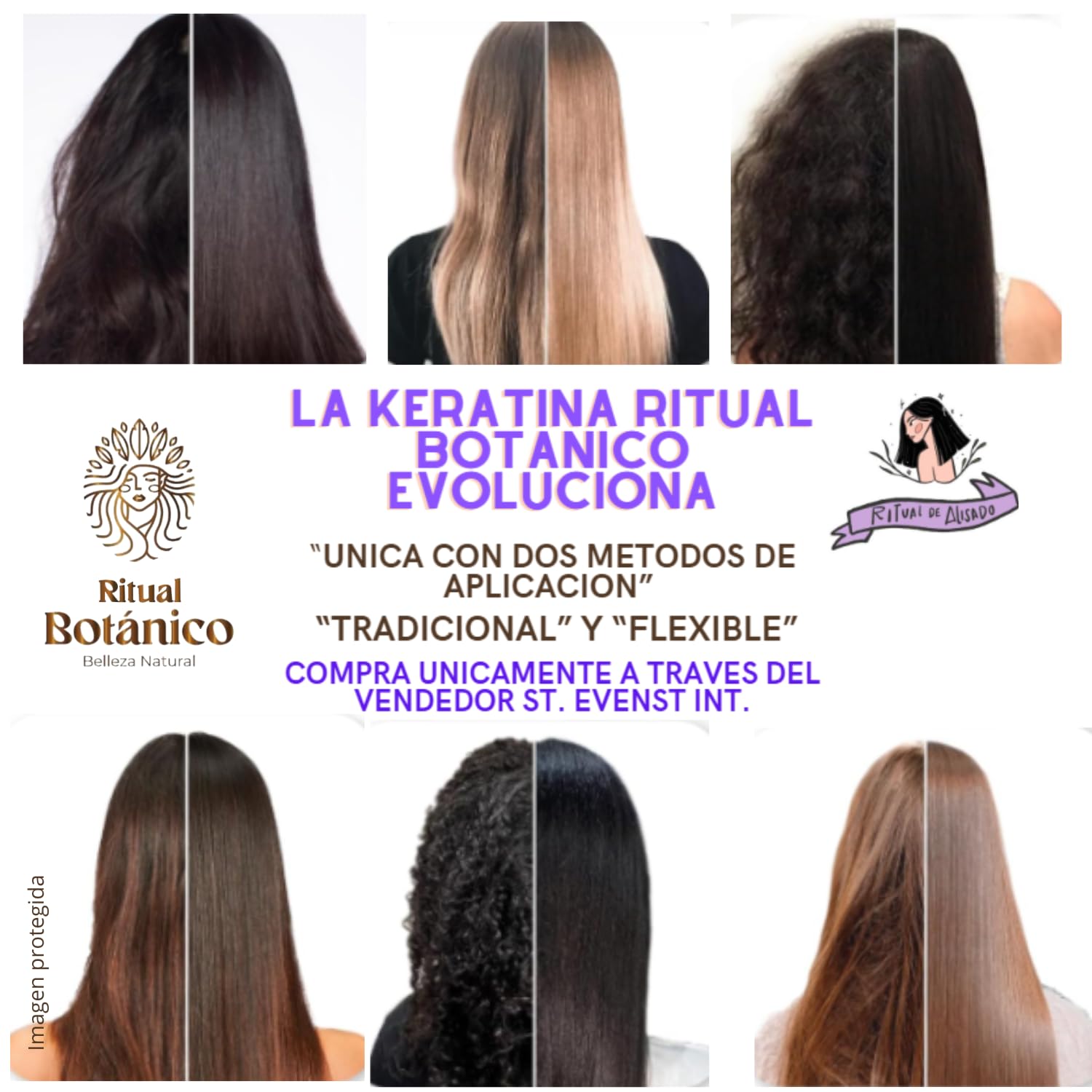 Back label of Ritual Botanico Keratina Organica bottle