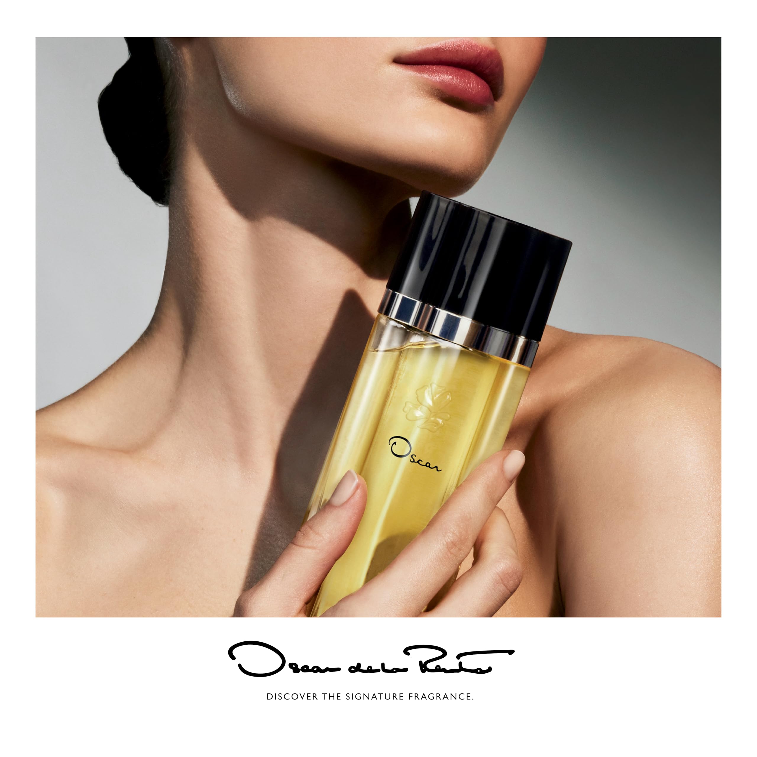 Oscar de la Renta perfumed body powder for women showing authentic USA imported packaging