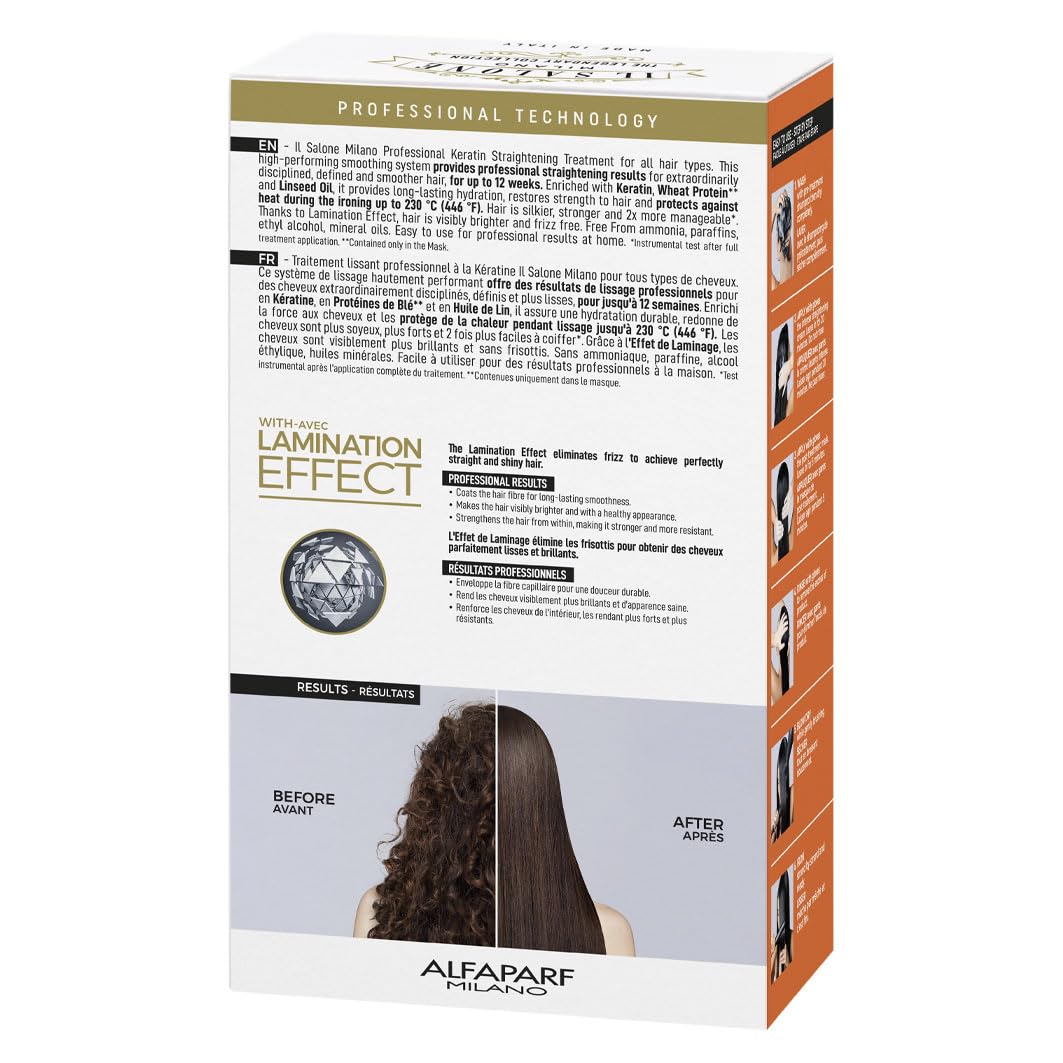 Il Salone Milano Keratin smoothing kit packaging details
