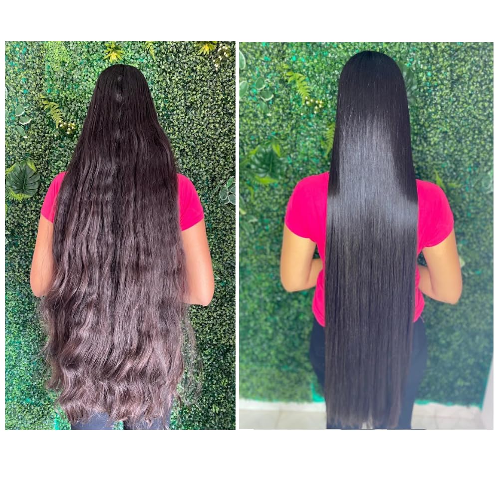 Side profile of Let Me Be Brazilian hair smoothing formula