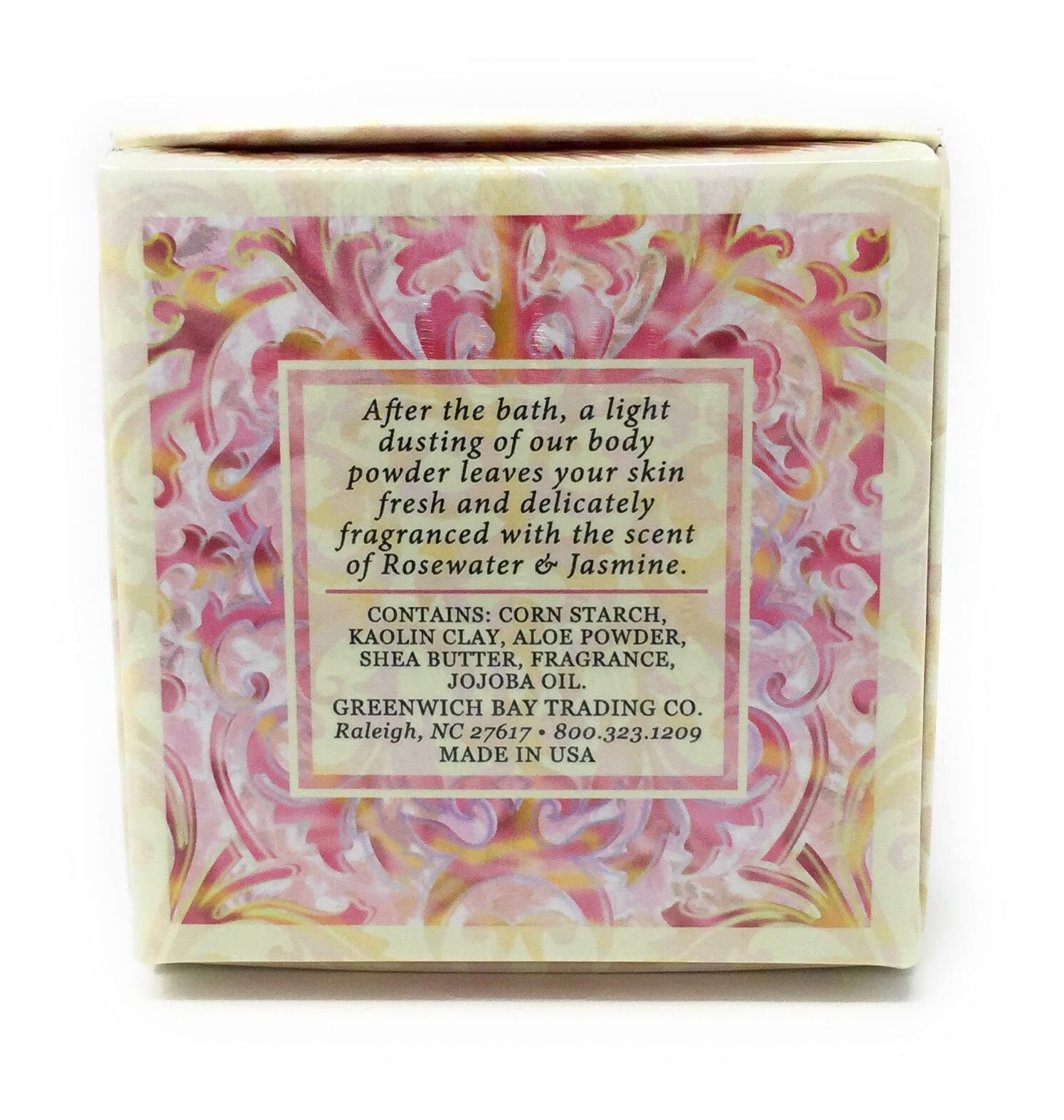 Greenwich Bay Luxury Body Powder in paper sealed gift box for sweat absorption