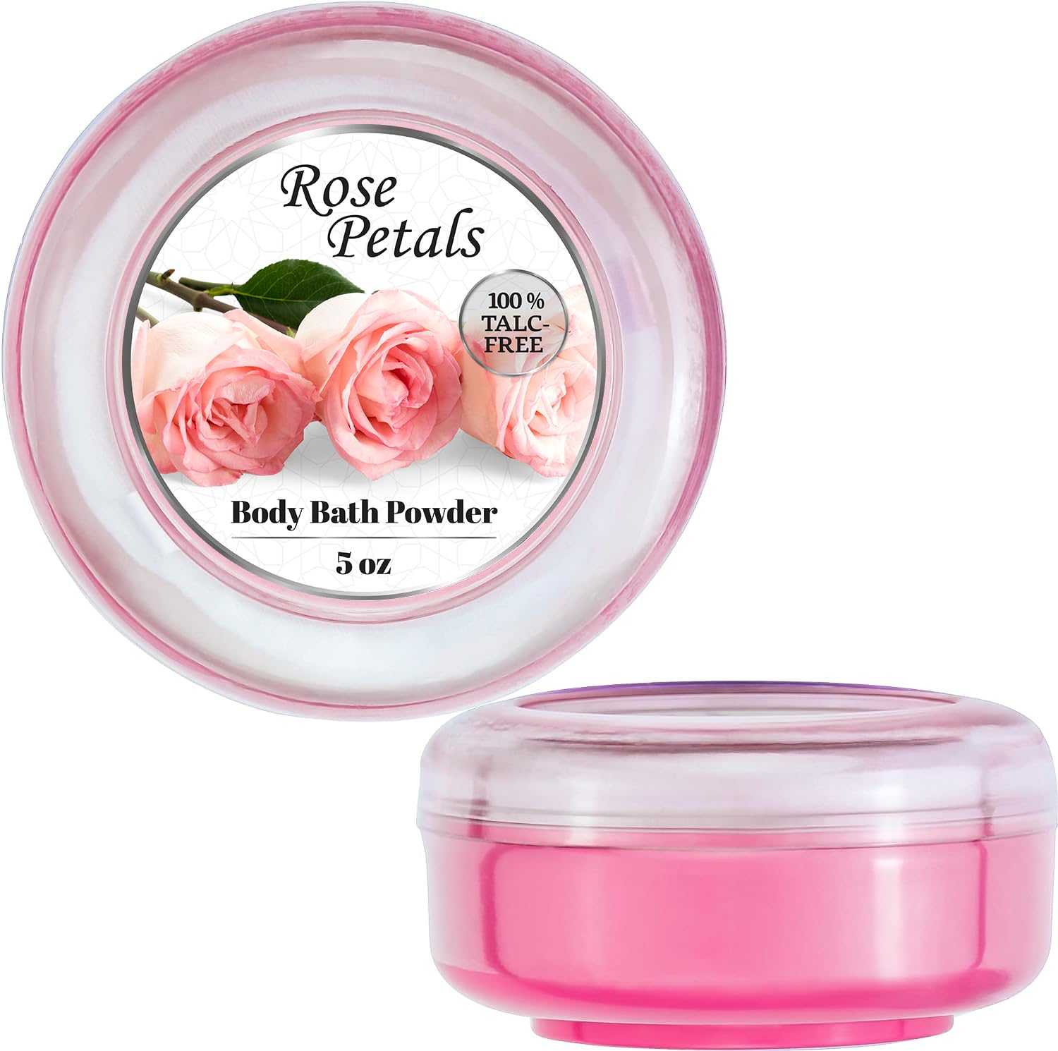 R-NEU talc free dusting powder container with plush applicator sponge