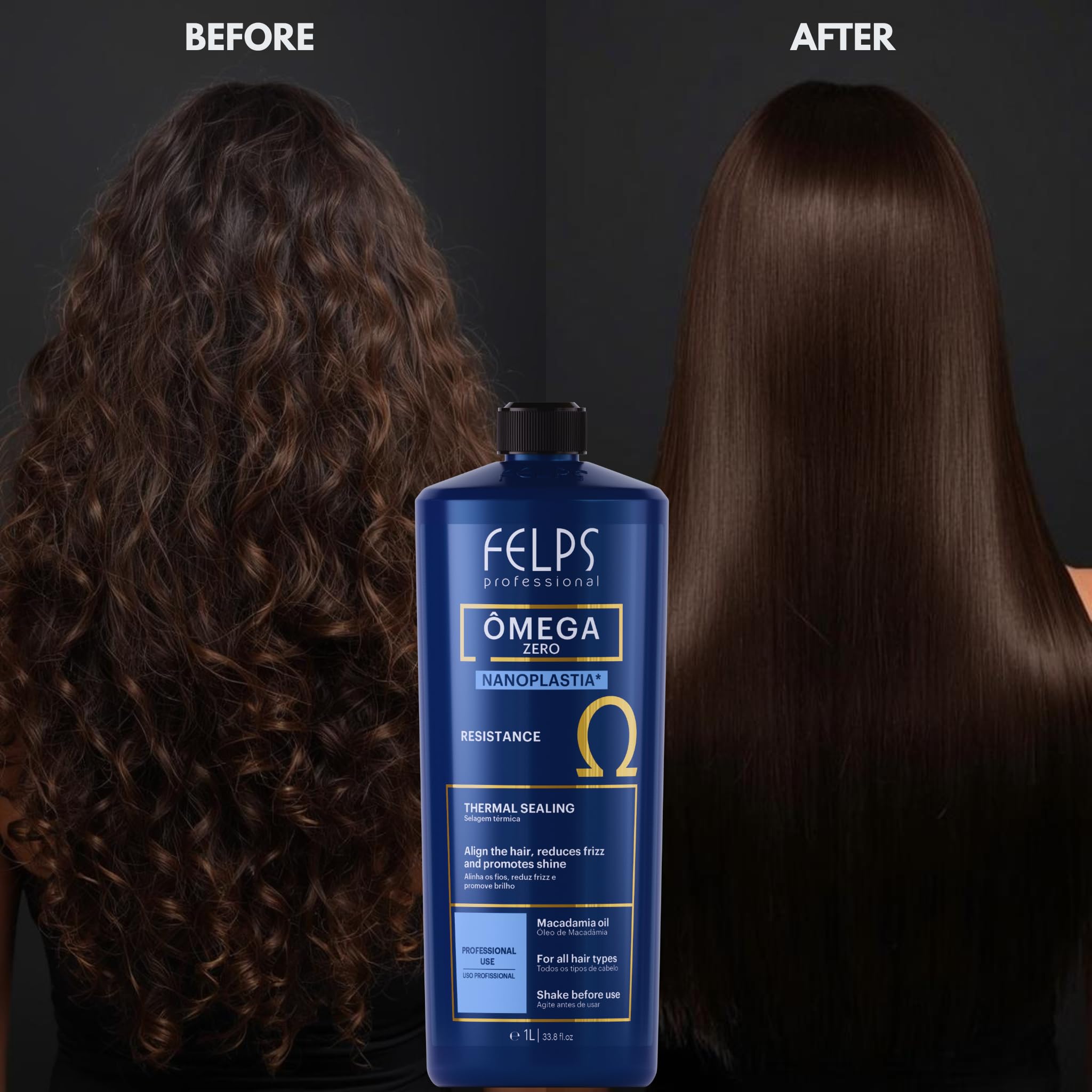 Felps Professional thermal sealing hair treatment bottle back label