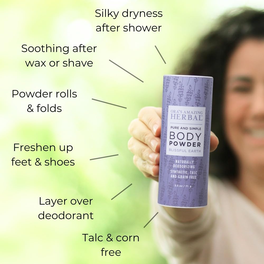 Ora's Amazing Herbal lavender clary sage vetiver dusting powder for women