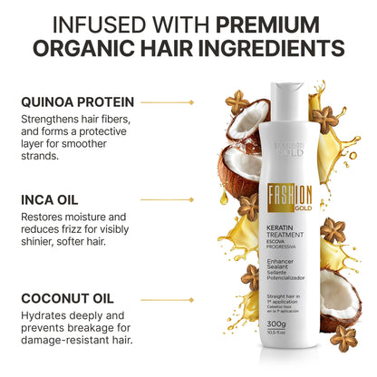 Fashion Gold Brazilian hair straightening treatment for home use