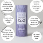 Ora's Amazing Herbal lavender scented premium dusting powder for sensitive skin