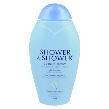 Shower To Shower lavender and cornstarch talc free powder back label with ingredients