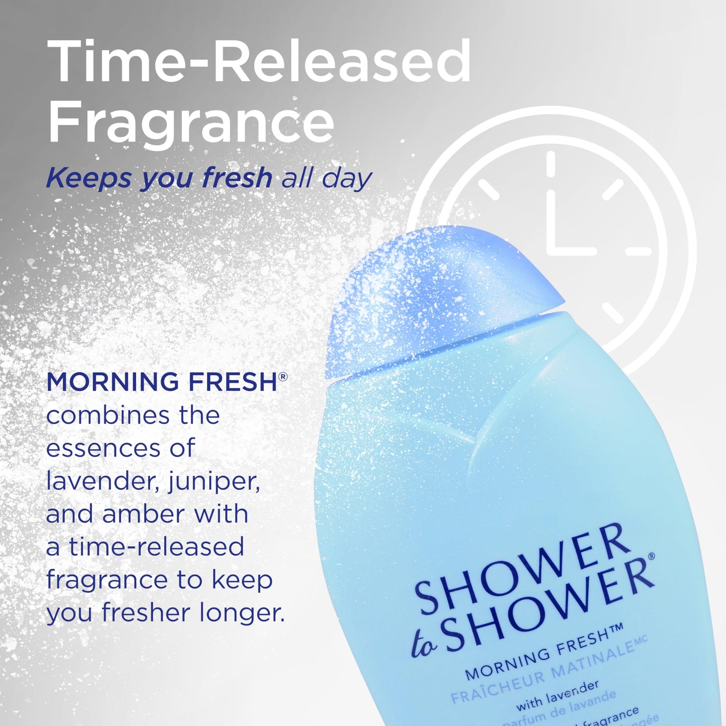 Three bottles of USA sourced summer sweat protection cornstarch powder for adults