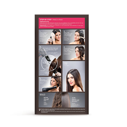 Contents of Kativa home use hair straightening kit