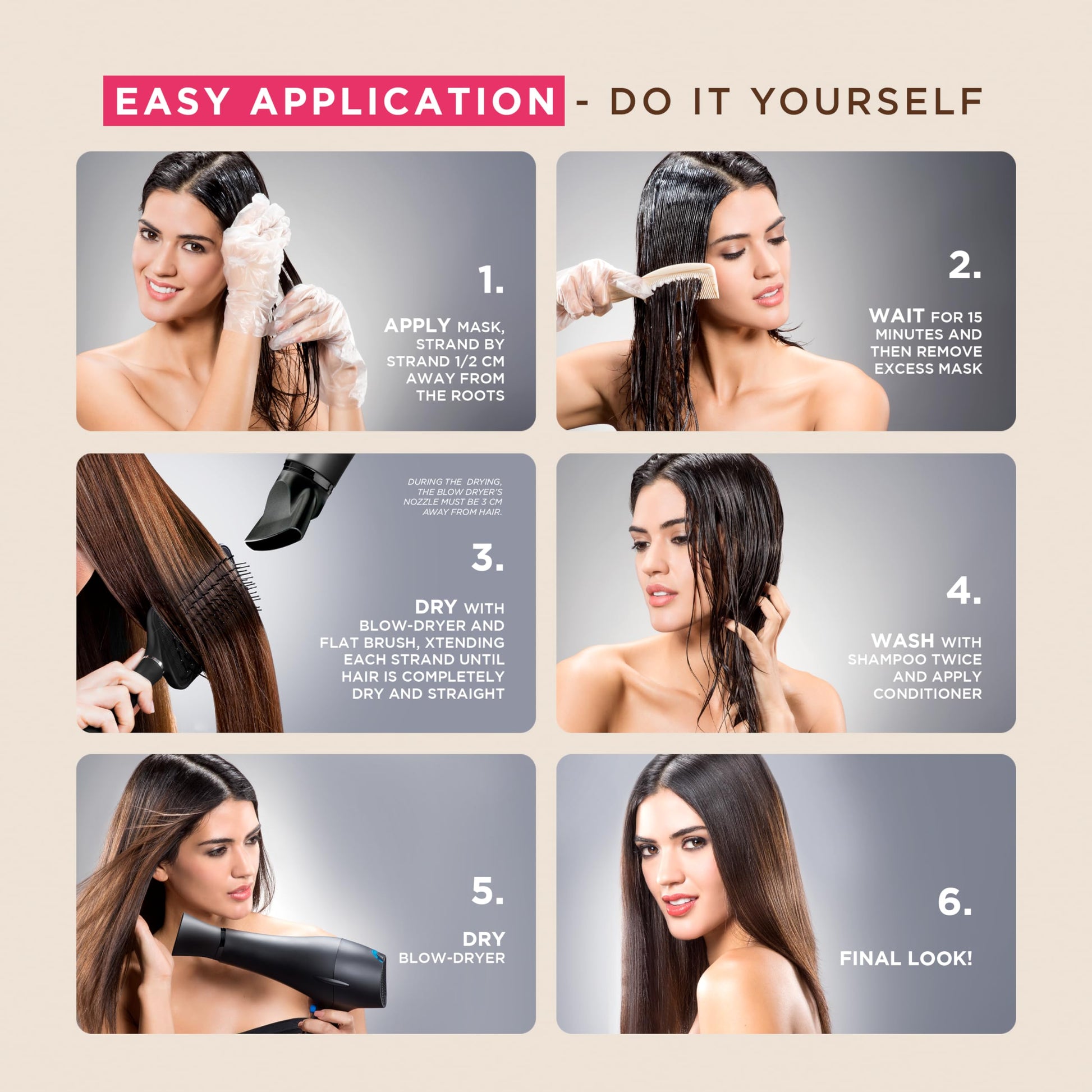 Kativa hair treatment mask tube and bottles