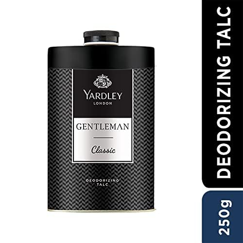 Imported Yardley London masculine talcum powder container standing upright