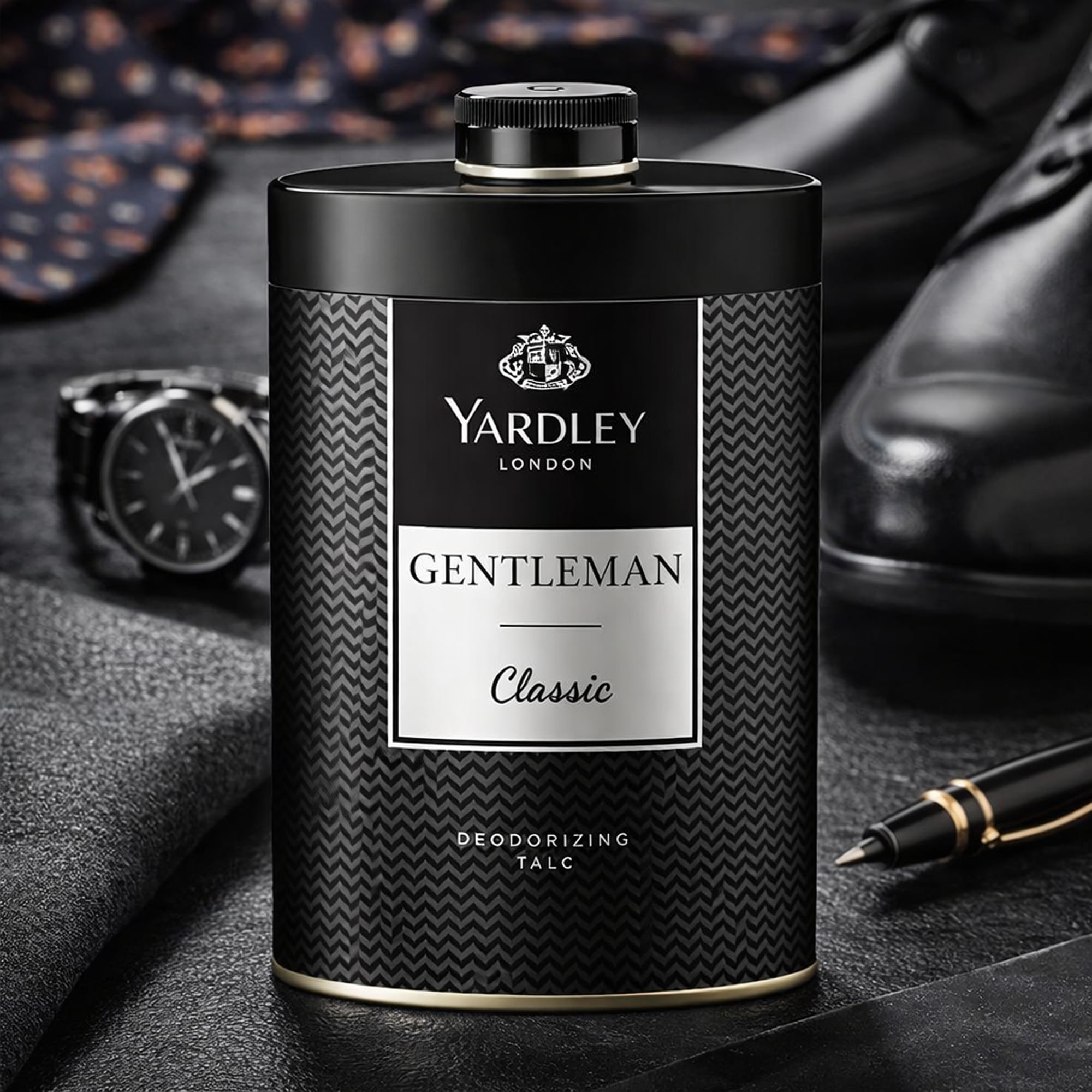 Authentic Yardley London Gentleman Classic fine English talc close up