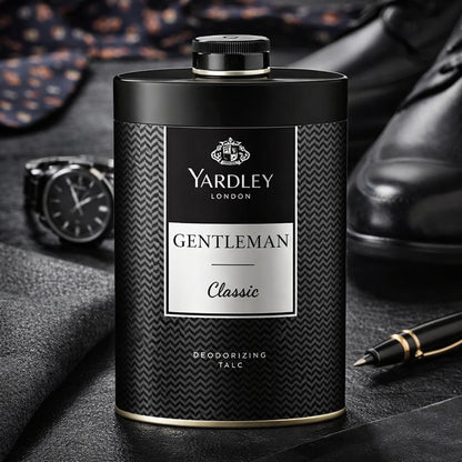 Authentic Yardley London Gentleman Classic fine English talc close up