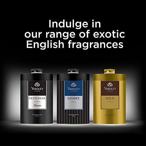 Yardley Gentleman Classic 250 grams bottle showcasing product ingredients