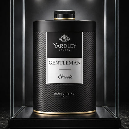 Yardley London Gentleman Classic body powder for sweat control and fragrance