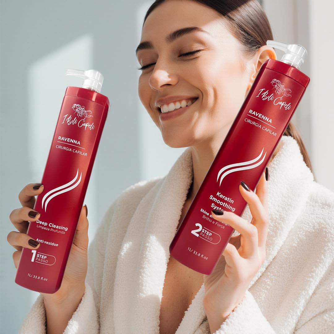 Side view of I Belli Capelli Ravenna 2 Liter keratin treatment system