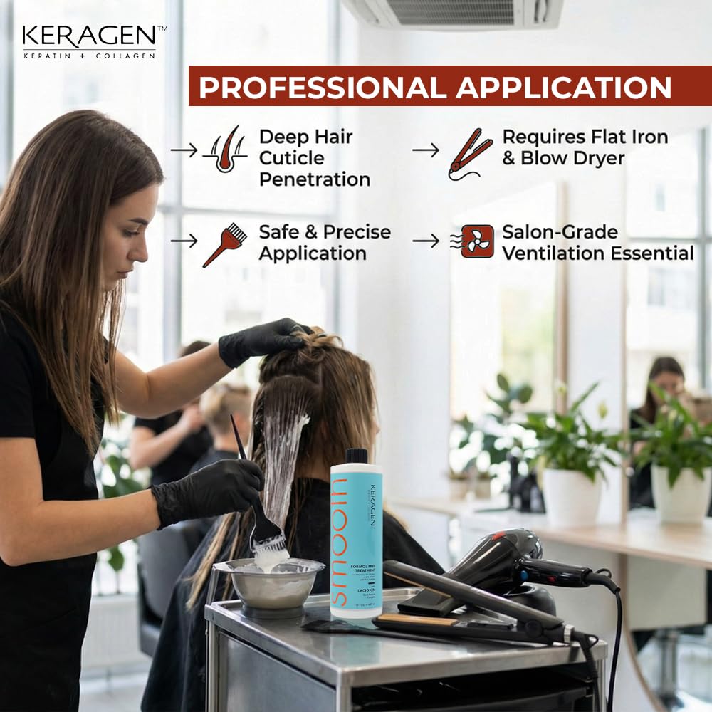 Keragen Brazilian Keratin Smoothing Treatment bottle label detail