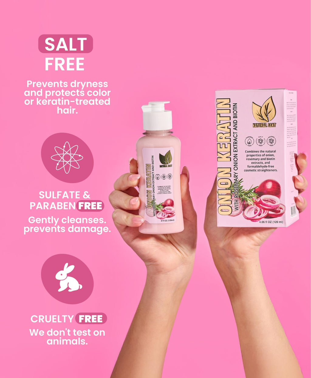 Natural Sant keratin duo for dry and damaged hair
